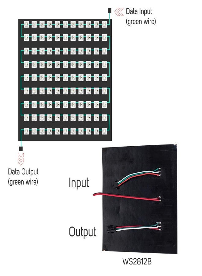 BTF-LIGHTING WS2812B ECO RGB Alloy Wires 5050SMD Individual Addressable 16X16 256 Pixels LED Matrix Flexible FPCB Full Color Works with WLED,SP802E,etc Controllers Image Video Text Display DC5V - Image 5